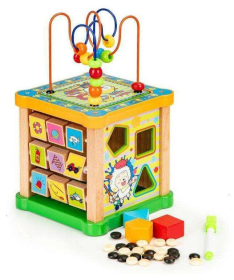 ECOTOYS drvena edukativna kocka za decu mula sorter - HM015473