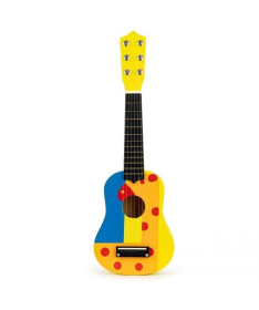 ECOTOYS drvena gitara za decu sa metalnim žicama Cube Yellow - FO18Y