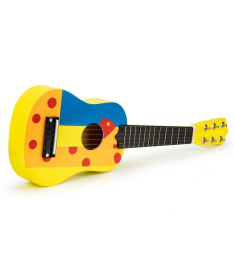 ECOTOYS drvena gitara za decu sa metalnim žicama Cube Yellow - FO18Y