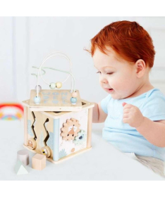 ECOTOYS drvena kocka sorter edukativna igračka za decu 1001