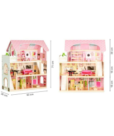 ECOTOYS drvena kućica za lutke Fairy Tale Residence igračka za decu