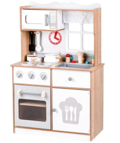 ECOTOYS Drvena kuhinja za decu Multimedia burners for children PLK534