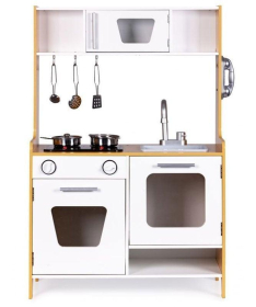ECOTOYS Drvena kuhinja za decu Multimedia burners for children PLK534