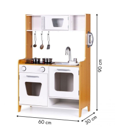 ECOTOYS Drvena kuhinja za decu Multimedia burners for children PLK534