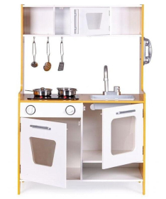 ECOTOYS Drvena kuhinja za decu Multimedia burners for children PLK534