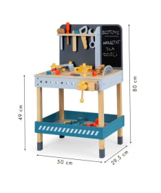 ECOTOYS drvena radionica sa alatom igračka za decu 47 elemenata ESC-W-033