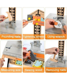 ECOTOYS drvena radionica sto sa alatom za decu TL812003