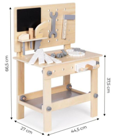 ECOTOYS drvena radionica za decu sto sa alatom - W03D076E