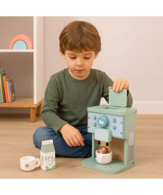 ECOTOYS drveni aparat za kafu za decu Barista set 8 delova TL645001