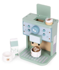 ECOTOYS drveni aparat za kafu za decu Barista set 8 delova TL645001