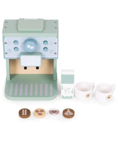 ECOTOYS drveni aparat za kafu za decu Barista set 8 delova TL645001