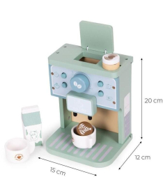 ECOTOYS drveni aparat za kafu za decu Barista set 8 delova TL645001