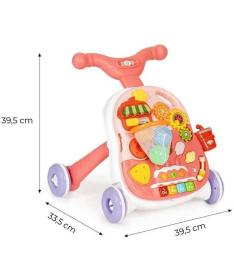 ECOTOYS edukativna guralica za decu 2u1 pink - HE0815