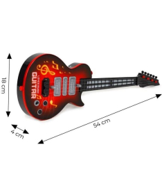ECOTOYS električna gitara za decu sa melodijama Red