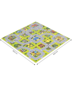 ECOTOYS Eva podloga za igru dece 90.5x90.5 cm City - ECOEVA018