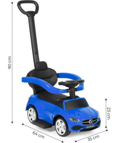 ECOTOYS guralica za decu Mercedes C class sa interaktivnim volanom i ručkom 668 BLUE