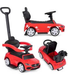 ECOTOYS guralica za decu Mercedes C class sa interaktivnim volanom i ručkom 668 RED