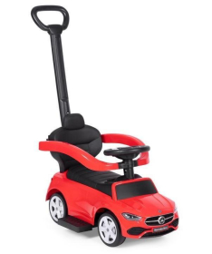 ECOTOYS guralica za decu Mercedes C class sa interaktivnim volanom i ručkom 668 RED