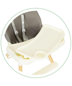 ECOTOYS hranilica za bebe 2 u 1 sa uklonivom tacnom HA-018 Gray