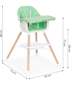 ECOTOYS hranilica za decu 2 u 1 HC508 Green