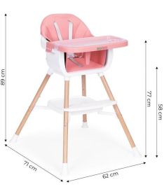 ECOTOYS hranilica za decu 2 u 1 HC508 Pink