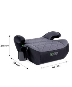 ECOTOYS i-Size auto sedište buster sa držačem za čašu 125-150 cm Grey