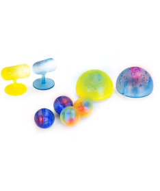 ECOTOYS Magnetni svetleći set blokova sa stazom za kuglice 134 dela HC725862