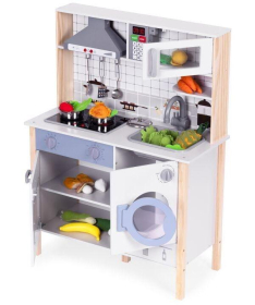 ECOTOYS multifunkcionalna drvena kuhinja za decu sa zvukovima i led svetlom TL403005