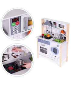 ECOTOYS multifunkcionalna drvena kuhinja za decu sa zvukovima i led svetlom TL403005