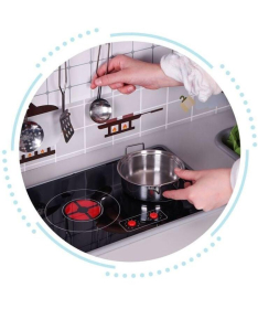 ECOTOYS multifunkcionalna drvena kuhinja za decu sa zvukovima i led svetlom TL403005