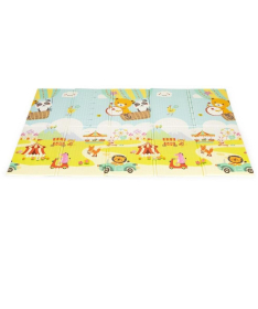 ECOTOYS penasta podloga za igru sa dva lica 147x193 cm Animals - ECOEVA014