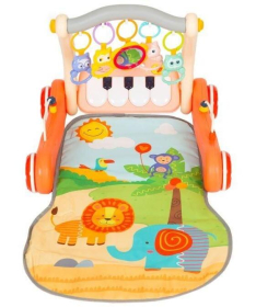 ECOTOYS Piano edukativna guralica sa podlogom za igru 2 u 1 Orange - HE0638