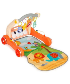 ECOTOYS Piano edukativna guralica sa podlogom za igru 2 u 1 Orange - HE0638