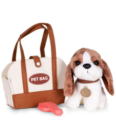 ECOTOYS plišana kuca Beogle igračka za decu torba + četka za negu HC750228