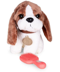 ECOTOYS plišana kuca Beogle igračka za decu torba + četka za negu HC750228