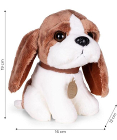 ECOTOYS plišana kuca Beogle igračka za decu torba + četka za negu HC750228