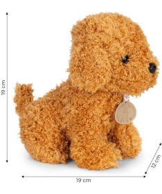 ECOTOYS plišana kuca Brown Poodle igračka za decu torba + četka za negu HC750227