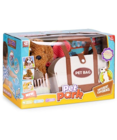 ECOTOYS plišana kuca Brown Poodle igračka za decu torba + četka za negu HC750227