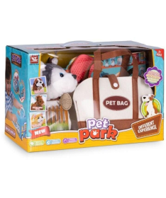 ECOTOYS plišana kuca Husky igračka za decu torba + četka za negu HC750229