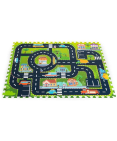 ECOTOYS puzzle eva podloga za igru 114x86 cm City