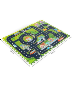 ECOTOYS puzzle eva podloga za igru 114x86 cm City