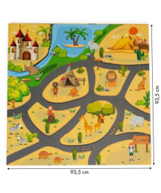 ECOTOYS puzzle eva podloga za igru dece 93x93 cm Safari