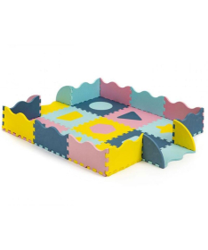 ECOTOYS puzzle eva podloga za igru sa ogradom 121x121 cm Multicolor