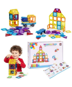 ECOTOYS set magnetnih konstruktora za decu Kuća i Auto 45 delova HC428179