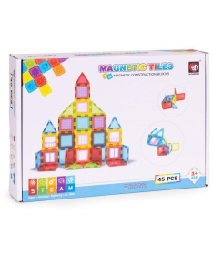 ECOTOYS set magnetnih konstruktora za decu Kuća i Auto 45 delova HC428179