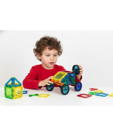 ECOTOYS set magnetnih konstruktora za decu Kuća i Auto 48 delova HC397265