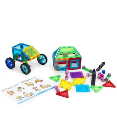 ECOTOYS set magnetnih konstruktora za decu Kuća i Auto 48 delova HC397265