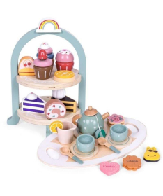 ECOTOYS set za čaj i kafu sa kolačićima i tacnom sa posluživanje igračka za decu - HM327785