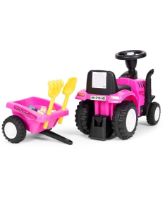 ECOTOYS traktor sa prikolicom za decu Pink