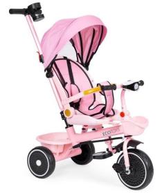 ECOTOYS tricikl sa rotirajućim sedištem i sklopivom tendom 2 u 1 Pink WQL-066-18 PINK